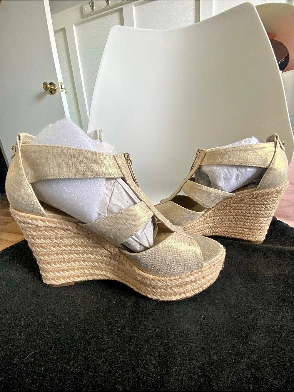 MICHAEL Kors Berkley Wedge Sandal Gold US 7